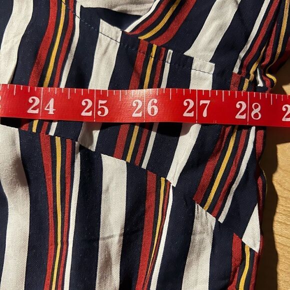 NWT Dressbarn’s COMO BLU PLUS size 3X Strip Button Down top - Picture 6 of 9